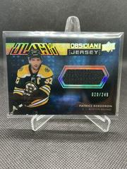 Patrice Bergeron Hockey Cards 2021 SPx UD Black Obsidian Jersey Prices