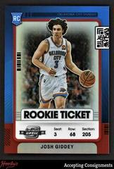 Josh Giddey [Red] #20 Basketball Cards 2021 Panini Contenders Optic Rookies Prices