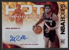Greg Brown III [Red] #HSR-GB Basketball Cards 2021 Panini Hoops Hot Signatures Rookies Prices