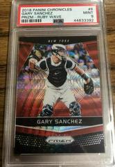Gary Sanchez [Ruby Wave] #8 Baseball Cards 2018 Panini Chronicles Prizm Prices