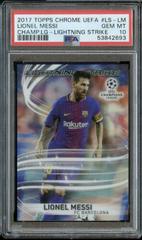 Lionel Messi Soccer Cards 2017 Topps Chrome UEFA Champions League Lightning Strike Prices