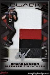 Drake London [Ruby] #SSR-DLO Football Cards 2022 Panini Black Sizeable Signatures Rookie Jersey Prices