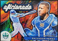 Salvador Perez [Blue] Baseball Cards 2022 Panini Diamond Kings Aficionado Prices