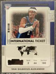 Shai Gilgeous Alexander #25 Basketball Cards 2021 Panini Contenders International Ticket Prices