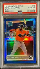 Yordan Alvarez [Blue] #45 Baseball Cards 2020 Panini Donruss Optic Prices