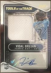 Vidal Brujan #TTJS-VB Baseball Cards 2022 Panini Absolute Tools of the Trade Jumbo Swatch Signatures Prices