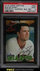 Buster Posey [Portrait Chrome Black Refractor] Baseball Cards 2016 Topps Heritage Prices