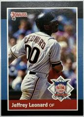 Jeffrey Leonard #54 Baseball Cards 1988 Panini Donruss All Stars Prices