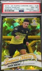Jadon Sancho [Yellow] Soccer Cards 2019 Topps Chrome UEFA Champions League Sapphire Prices