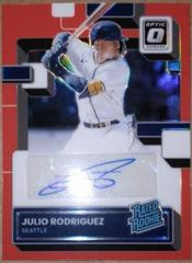 Julio Rodriguez [Red] Baseball Cards 2022 Panini Capstone Optic Rated Rookie Signatures Prices