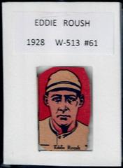 Eddie Roush #61 Baseball Cards 1928 W513 Hand Cut Prices