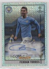 Ferran Torres [Red Wave Refractor] #CA-FT Soccer Cards 2020 Topps Chrome UEFA Champions League Autographs Prices