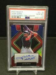 Juan Soto [Tri Color] Baseball Cards 2022 Panini Select Signatures Prices