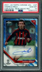 Andrea Pirlo [Blue Wave Refractor] Soccer Cards 2021 Topps Chrome UEFA Champions League Autographs Prices