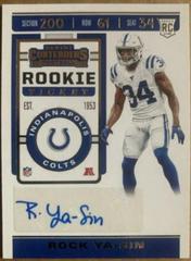 Rock Ya Sin [Autograph Ticket Stub] #172 Football Cards 2019 Panini Contenders Prices