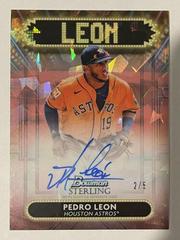 Pedro Leon [Rose Gold] #SSA-PL Baseball Cards 2022 Bowman Sterling Signage Autographs Prices