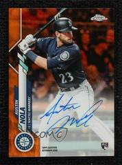 Austin Nola [Orange Wave Refractor] Baseball Cards 2020 Topps Chrome Rookie Autographs Prices