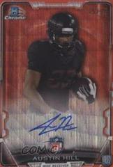 Austin Hill [Red Wave] #RCRA-AHI Football Cards 2015 Bowman Chrome Rookie Refractor Autographs Prices
