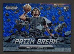 Amen Thompson [Blue Shimmer] #10 Basketball Cards 2023 Panini Prizm Draft Picks Break Prices