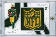 Jayden Reed #19 Football Cards 2023 Panini Immaculate Rookie Shield Prices