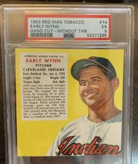 Early Wynn [Hand Cut Without Tab] Baseball Cards 1953 Red Man Tobacco Prices