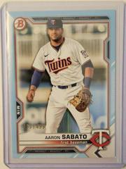 Aaron Sabato [Sky Blue] #BD-163 Baseball Cards 2021 Bowman Draft Prices