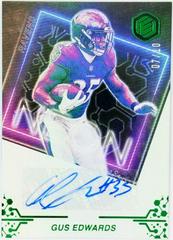 Gus Edwards [Green] Football Cards 2022 Panini Elements Neon Signs Autographs Prices