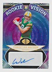 Christian Watson [Black] #RVS-CW Football Cards 2022 Panini Illusions Rookie Vision Signatures Prices