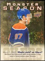 Connor McDavid [Gold] #MS-62 Hockey Cards 2023 Upper Deck Monster Season Prices