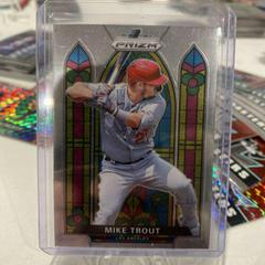 Mike Trout [White Wave Prizm] #SG-1 Baseball Cards 2021 Panini Prizm Stained Glass Prices