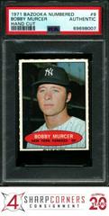 Bobby Murcer [Hand Cut] #9 Baseball Cards 1971 Bazooka Numbered Prices