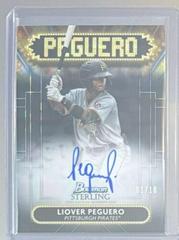 Liover Peguero [Black Atomic] #SSA-LP Baseball Cards 2022 Bowman Sterling Signage Autographs Prices