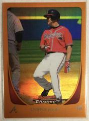 Chipper Jones [Orange Refractor] Baseball Cards 2011 Bowman Chrome Prices