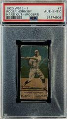 Roger Hornsby [Hand Cut Rogers] Baseball Cards 1920 W516 1 Prices