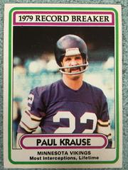Paul Krause [Record Breaker] #4 Football Cards 1980 Topps Prices