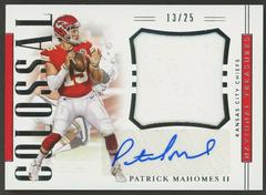 Patrick Mahomes II Football Cards 2018 National Treasures Colossal Signatures Prices