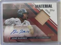 Jose Ramirez Baseball Cards 2024 Topps Major League Material Autograph Prices
