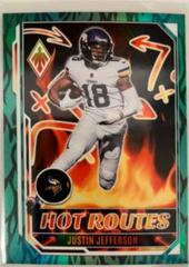 Justin Jefferson [Green] #HR-9 Football Cards 2022 Panini Phoenix Hot Routes Prices