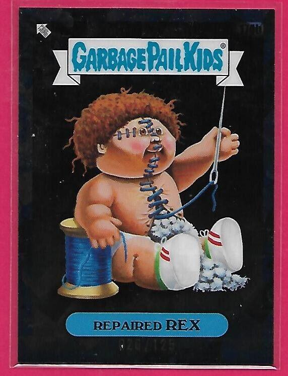 Repaired REX [Black Refractor] #174b 2022 Garbage Pail Kids Chrome