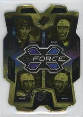 Patrice Bergeron, David Pastrnak, Brad Marchand, Taylor Hall [Gold] Hockey Cards 2022 SPx Force Prices