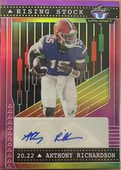 Anthony Richardson [Pink] #RS-AR1 Football Cards 2022 Leaf Valiant Autographs Rising Stock Prices