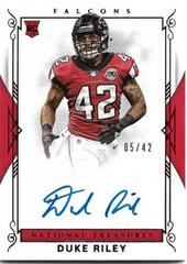 Duke Riley [Autograph Jersey Number Red] Football Cards 2017 Panini National Treasures Prices