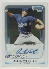 Allen Webster [Autograph] #BCP89 Baseball Cards 2011 Bowman Chrome Prospects Prices