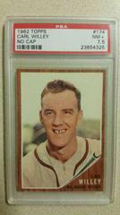 Carl Willey [No Cap] #174 Baseball Cards 1962 Topps Prices
