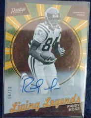 Randy Moss [Autograph Gold] #LL-28 Football Cards 2023 Panini Prestige Living Legends Prices