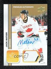Jack Matier [Autograph Patch] #12 Hockey Cards 2023 Upper Deck Team Canada Juniors Prices