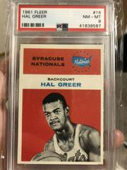 Hal Greer #16 Basketball Cards 1961 Fleer Prices