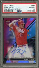 Mike Trout [Red Refractor] #FA-MT Baseball Cards 2021 Topps Finest Autographs Prices