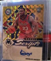 Charles Bassey [Gold] #RS-CBS Basketball Cards 2021 Panini Mosaic Rookie Scripts Autographs Prices