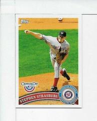 Stephen Strasburg Baseball Cards 2011 Topps Opening Day Prices